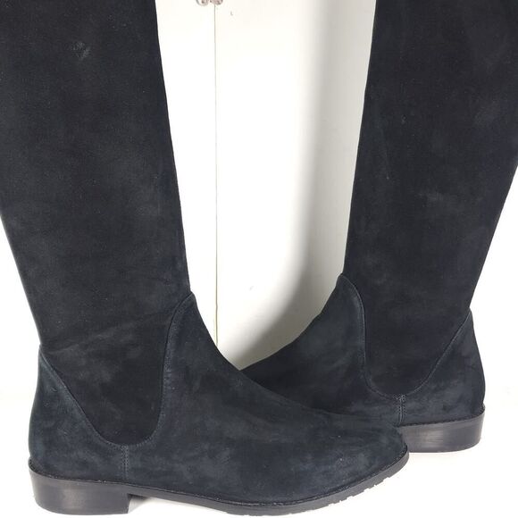 Stuart Weitzman Women's Lilene US 9 Black Suede Stretch Pull On Knee High Boots - Picture 8 of 16